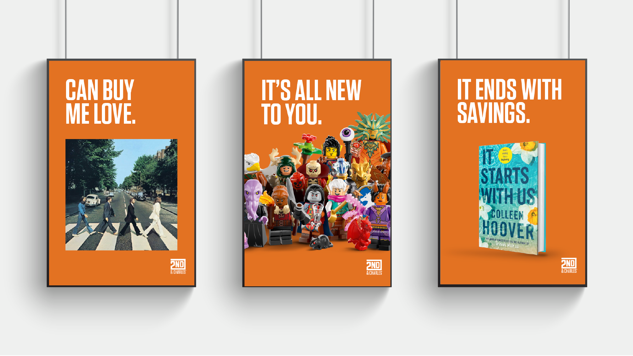 2nd & Charles hanging posters.