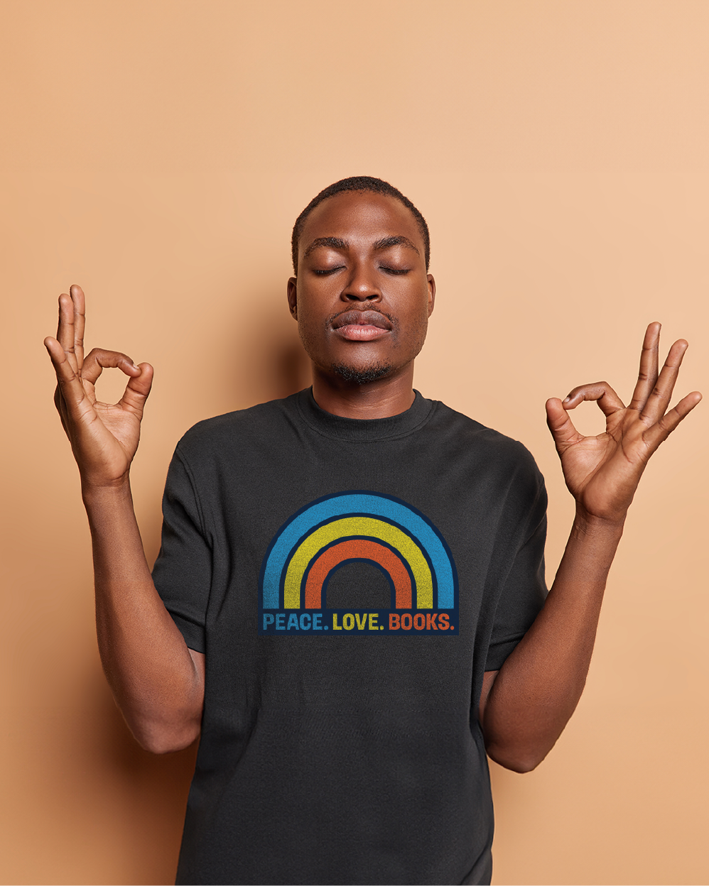 2nd & Charles peace love books t-shirt.