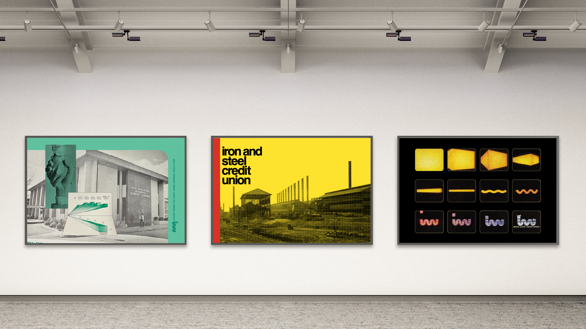 AmFirst Credit Union horizontal posters iron and steel credit union.