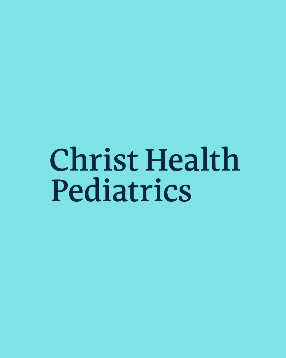 Christ Healt Pediatrics wordmark.