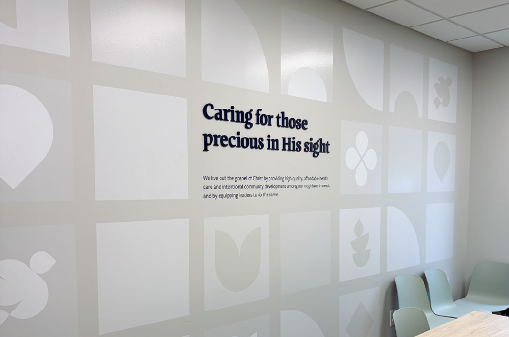 Christ Health Pediatrics lamb wall.