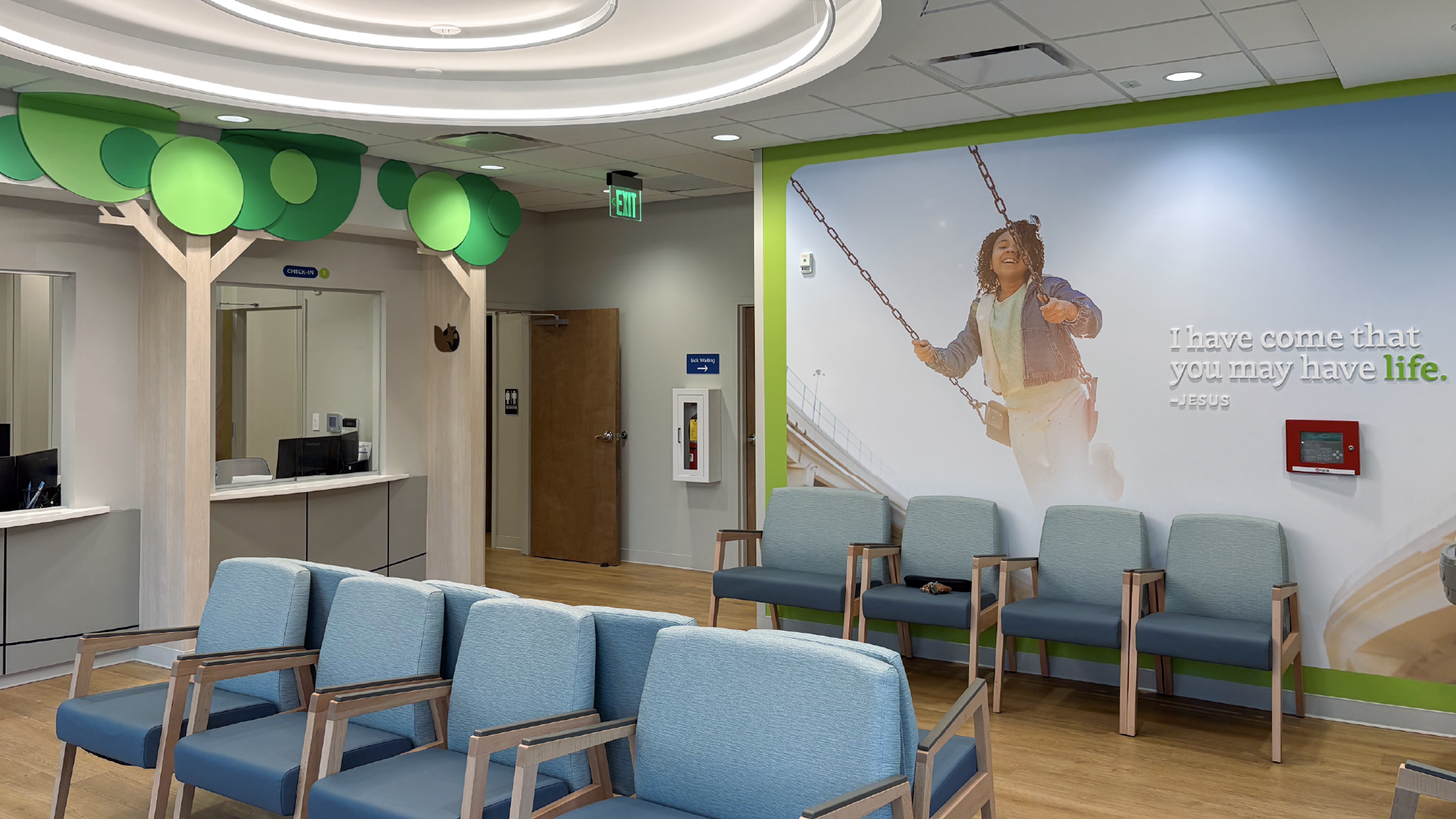 Christ Health Pediatrics environmental pediatrics office lobby.