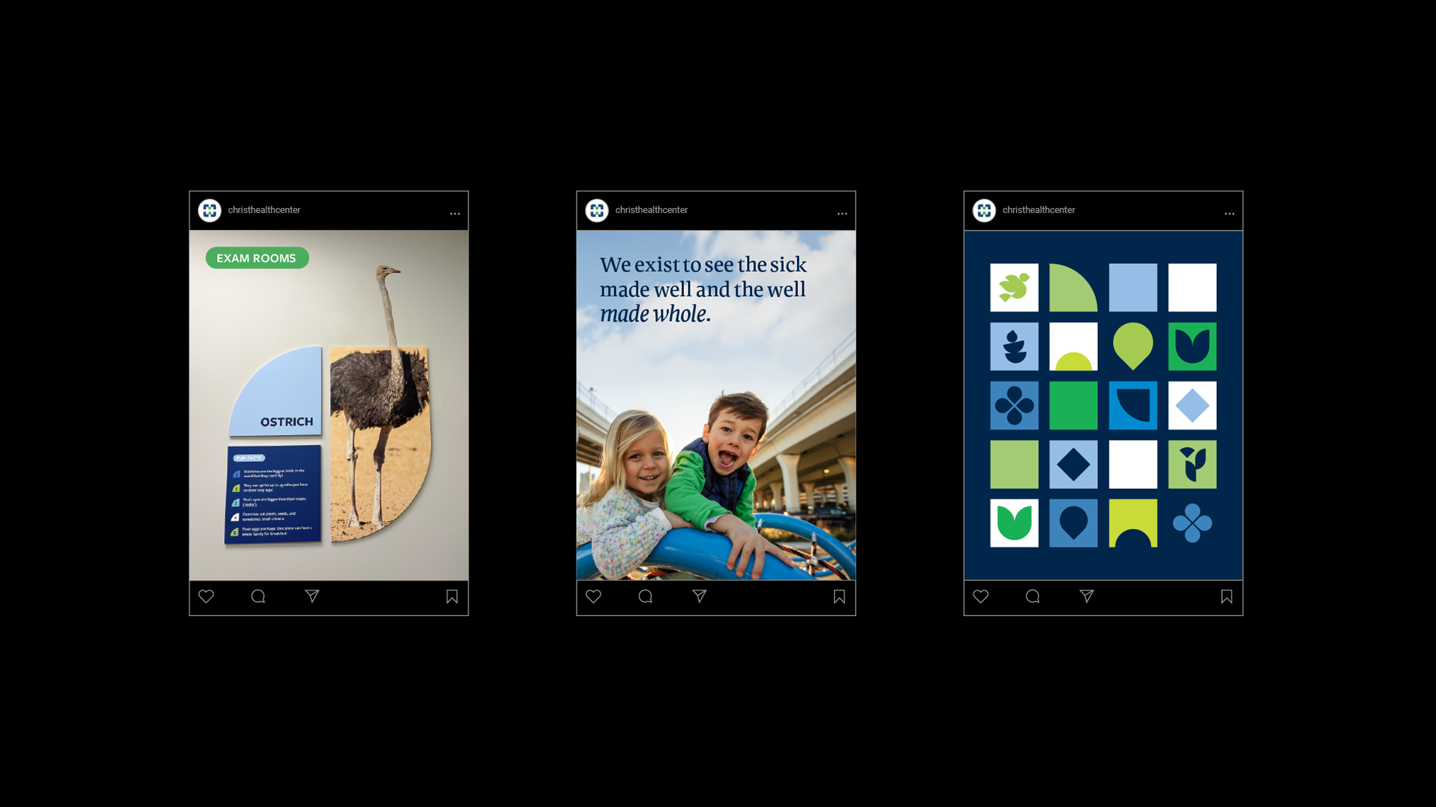 Christ Health Pediatrics social posts.