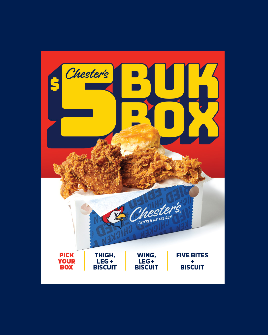 Chester’s 5 Buk Box.
