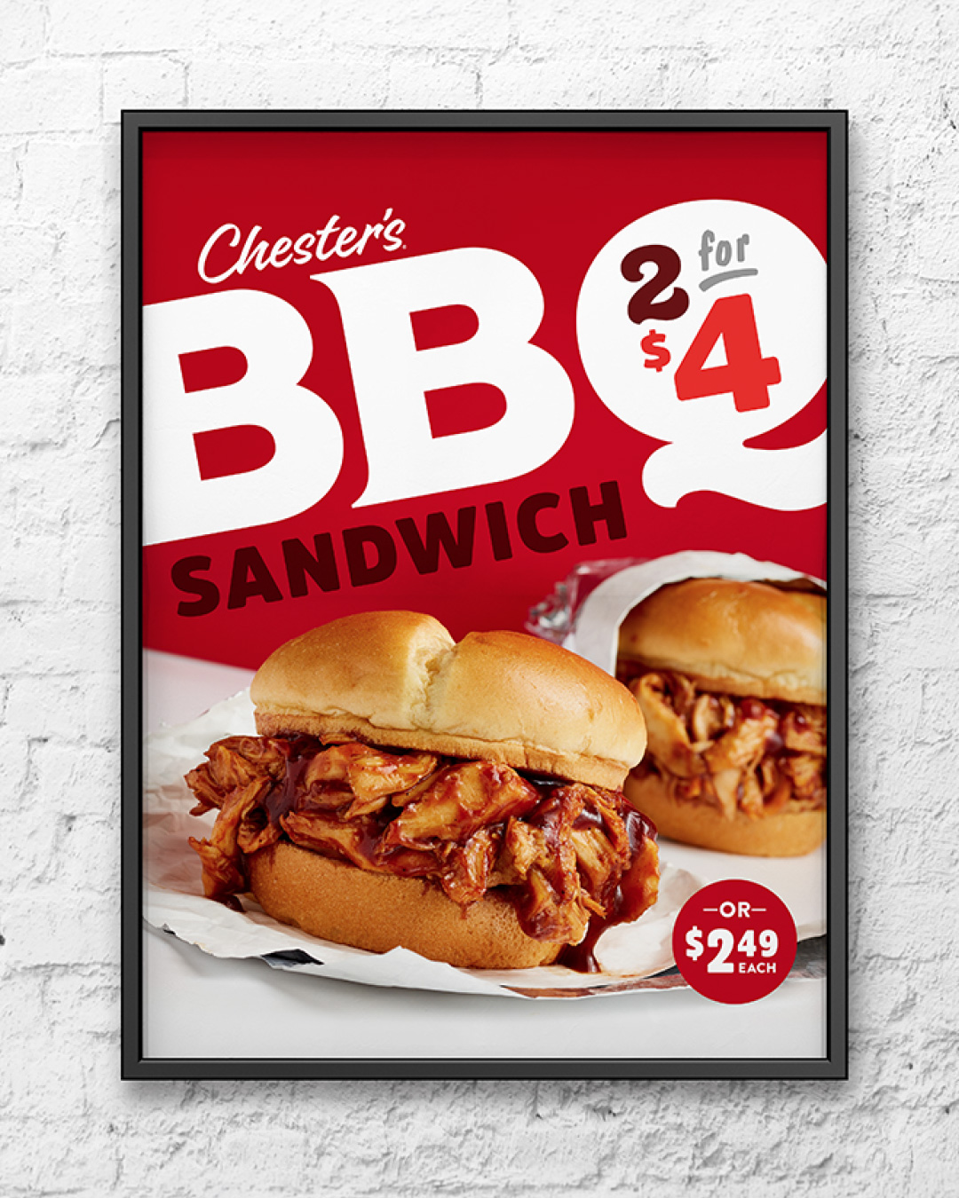 Chester’s BBQ chicken sandwich.