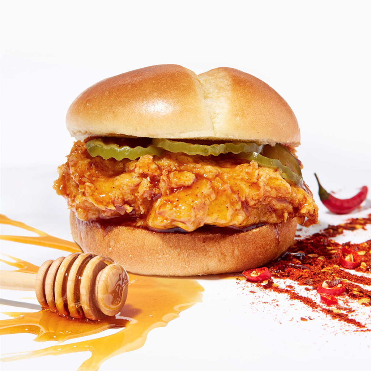 Chester’s Franks Redhot chicken sandwich.