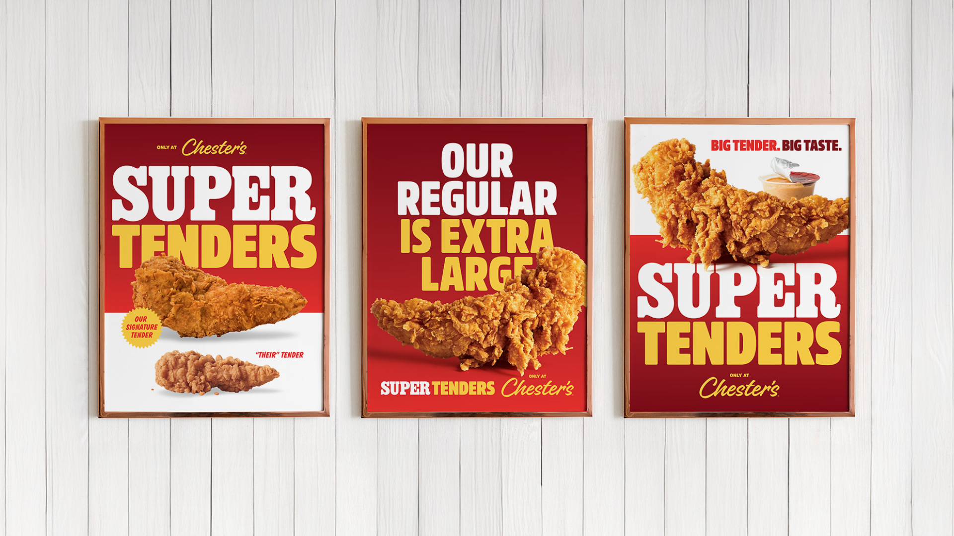 Chester’s Super Tenders posters.