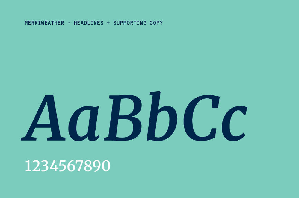 Fortera Credit Union typography merriweather.