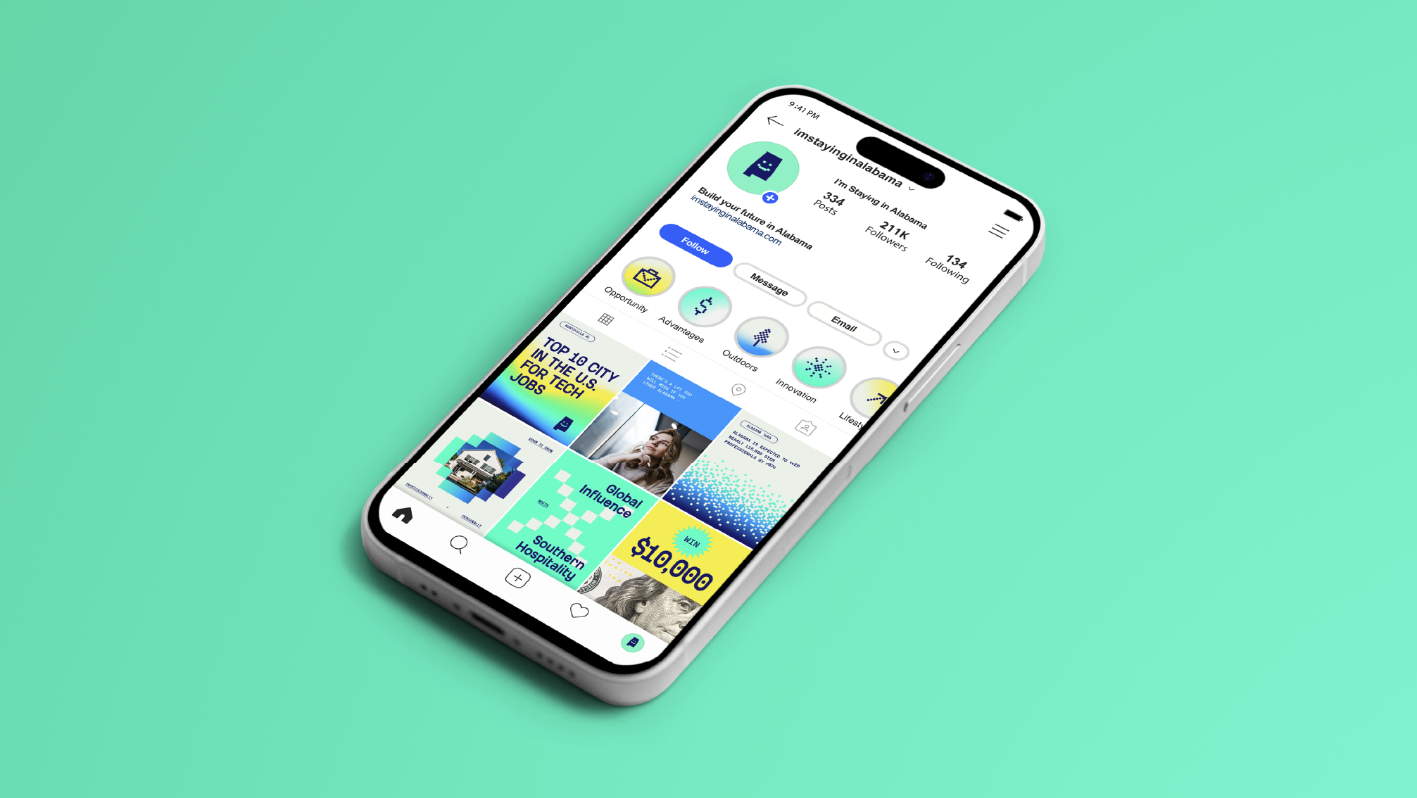 I’m Staying in Alabama social iphone.