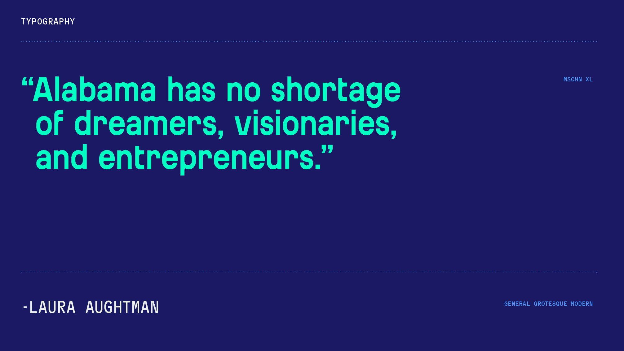 I’m Staying in Alabama typography.