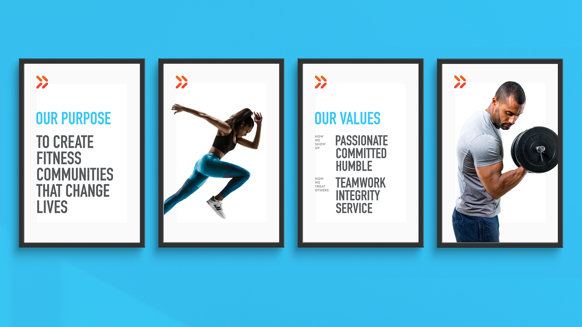 Iron Tribe posters puspose values.