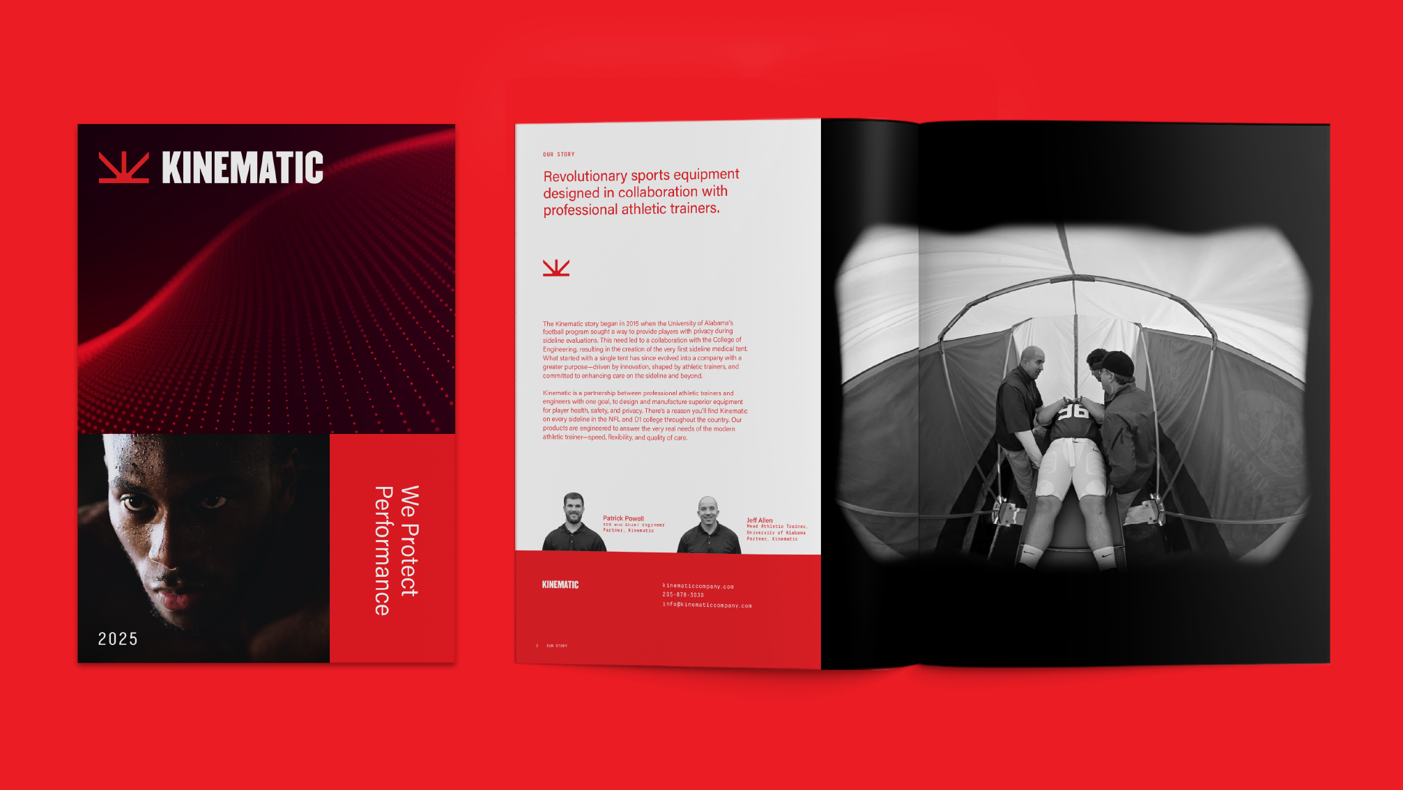 Kinematic catalog cover and intro spread.