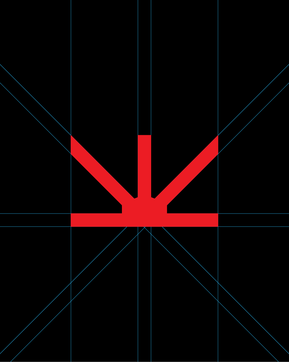 Kinematic logo with grid lines.