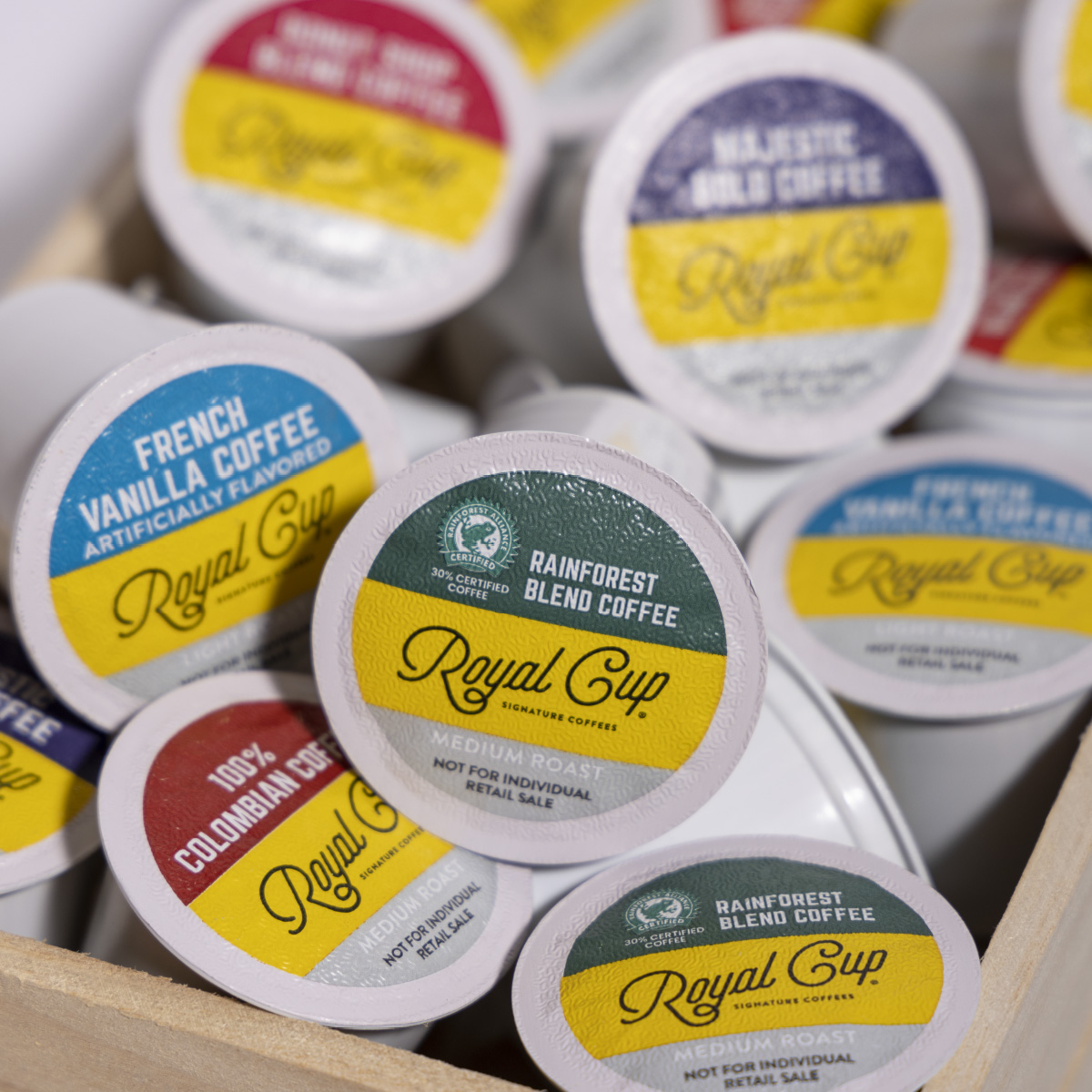 Royal Cup coffee pods.