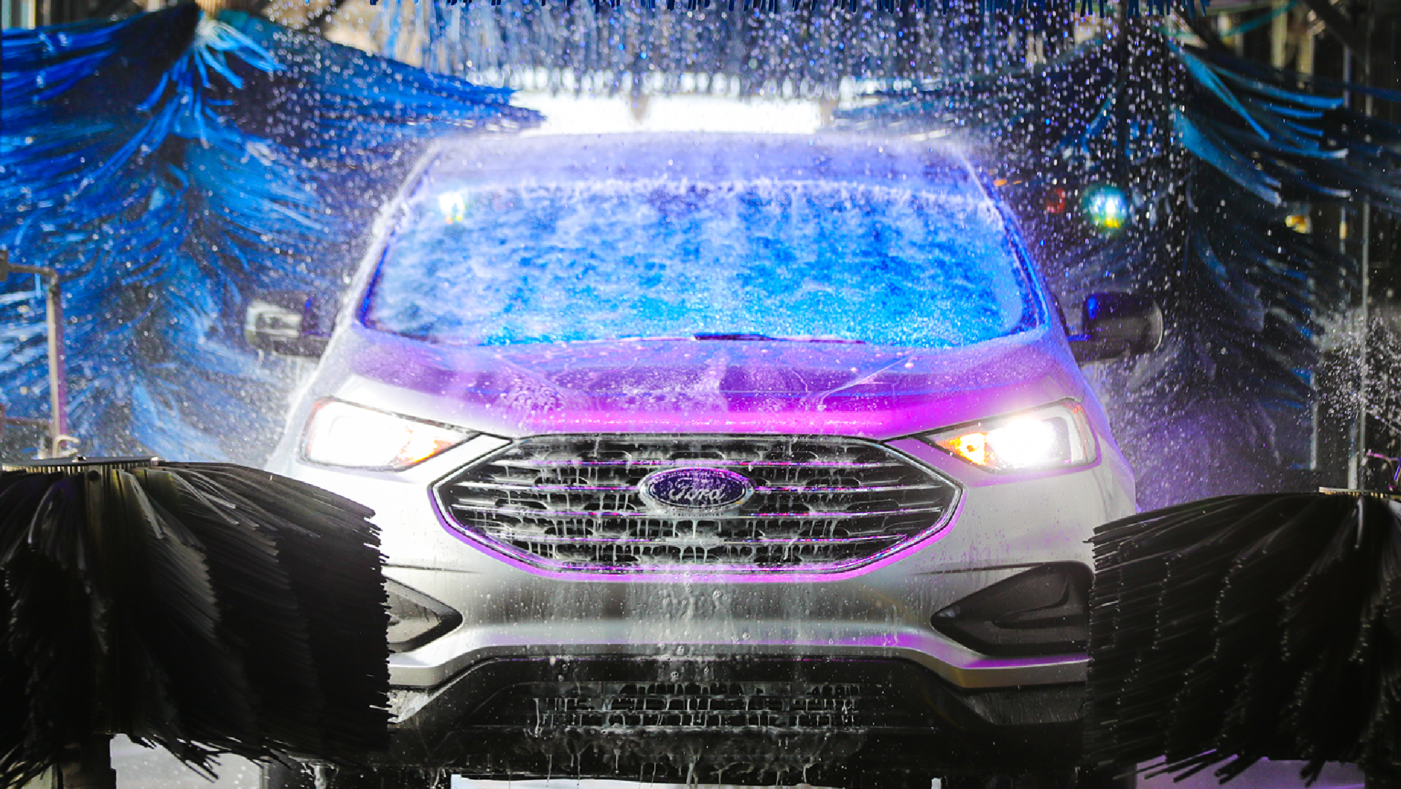 Tidal Wave car in wash tunnel.