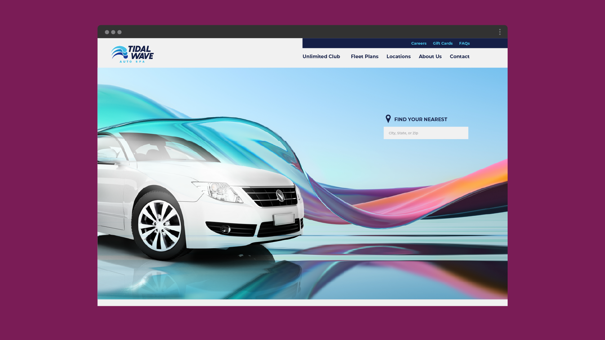 Tidal Wave website home.